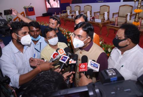 Press Meet with Shri Mansukh Mandaviya,